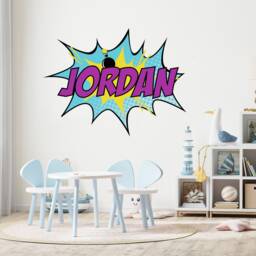 Comic Book Personalized Name Children Room Removable Repositionable Wall Stickers Decal Art Graffiti Comics Mural - thumbnail 4