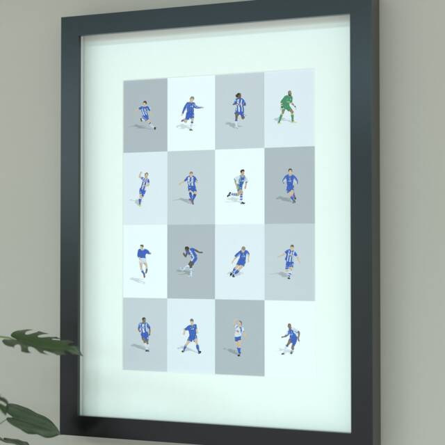 Wigan Athletic Legends Illustrated Art Print - Latics Icons Poster Gift - image 1