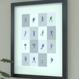 Wigan Athletic Legends Illustrated Art Print - Latics Icons Poster Gift - thumbnail 1