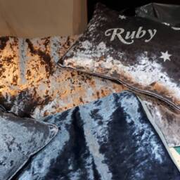 Personalised Cushion & Blanket Snuggle Sets Crushed Velvet Fleece - thumbnail 3