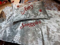 Personalised Cushion & Blanket Snuggle Sets Crushed Velvet Fleece - thumbnail 1