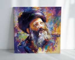 Rav Kook Painting Canvas Art - ?????? ?????? Judaica Wall Home Decor, Jewish Israel Gift - thumbnail 1