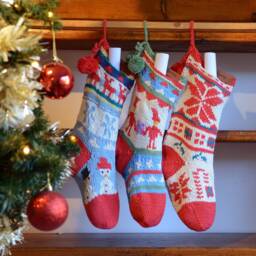 Short Christmas Stocking - Hand Knit 2 - thumbnail 3