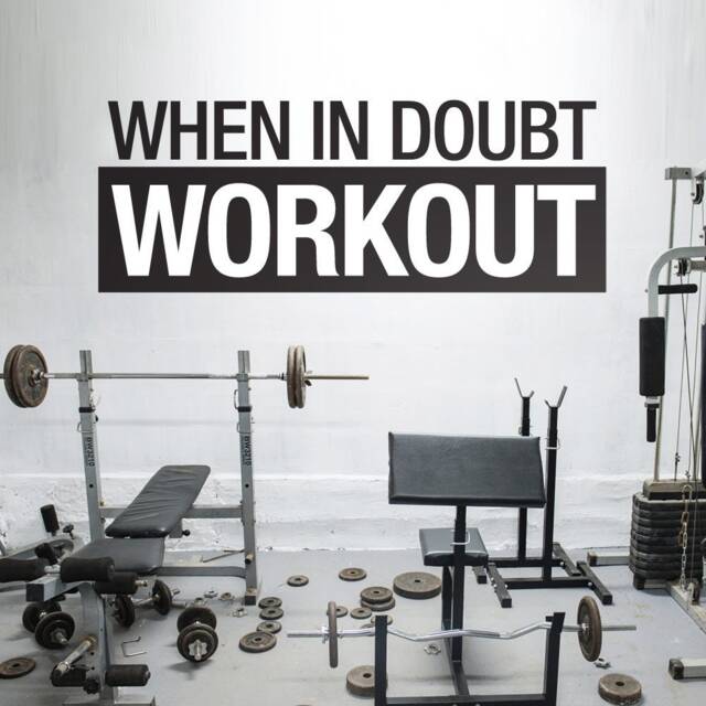 Workout, Gym Wall Decal, Art, Decor, Decals, Quotes, Stickers, Sticker - Skuwidw - image 1