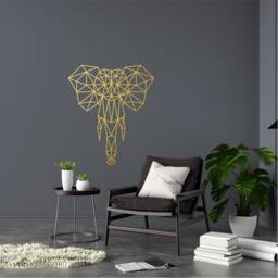 Geometric Elephant Wall Art, Minimalist, Modern, Abstract, Decal, Mural, Transfer, Boho -G016 , 5 Sizes, 36 Colour Options
