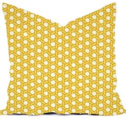 Outdoor Pillows Or Indoor Custom Cover Sizes Include 16x16, 18x18 - Shades Of Blue Aqua Royal Yellow Daffodil Modern Geometric Tribal Floral - thumbnail 4