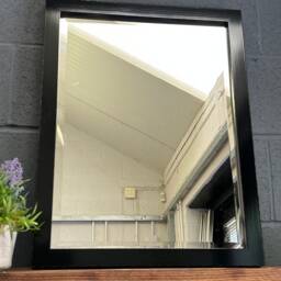 Handcrafted Komono Black Mirror With Bevelled Glass, Japanese Inspired Simplicity - thumbnail 2