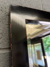 Handcrafted Komono Black Mirror With Bevelled Glass, Japanese Inspired Simplicity - thumbnail 1