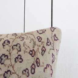 Vintage Turkish Kilim Lumbar Pillow Cover, 12x24 Inch Decorative Cushion - thumbnail 3
