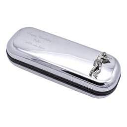 Tennis Player Design Personalised Engraved Chromed Pen Case Box - thumbnail 2
