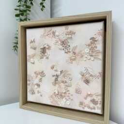 Pink Pearl Coral Reef - Unique Canvas Art Wall 3D Coastal Coastal Interiors Texture Modern Shell - thumbnail 2