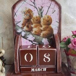 Office Calendar 2026 Perpetual ??alendar Decor Wooden Calendar Gift For Mom Desktop Desk Accessory - thumbnail 2