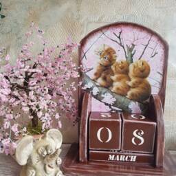 Office Calendar 2026 Perpetual ??alendar Decor Wooden Calendar Gift For Mom Desktop Desk Accessory - thumbnail 3