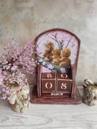 Office Calendar 2026 Perpetual ??alendar Decor Wooden Calendar Gift For Mom Desktop Desk Accessory - thumbnail 1
