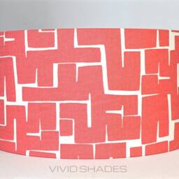 Yellow Grey & Green Geometric Drum Lampshade, 20cm To 40cm ?? Handmade By Vivid Shades, Modern Retro Stylish Triangle Pattern - thumbnail 4