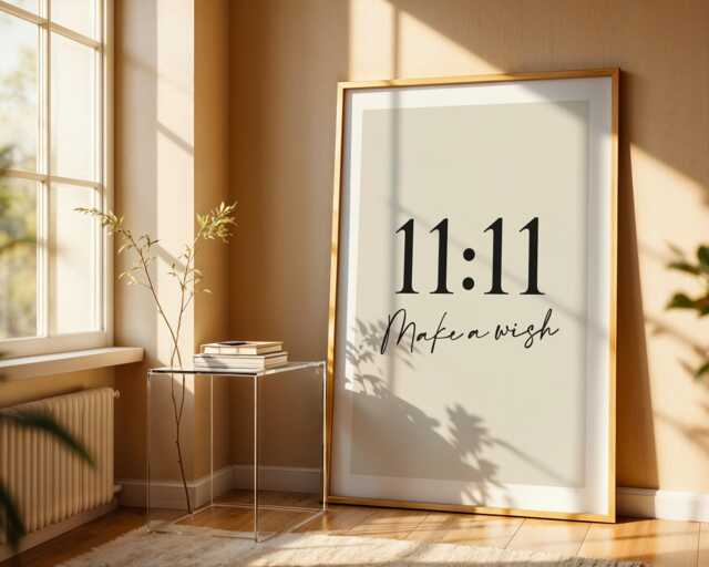 1111 Make A Wish Quote Wall Art, Modern Minimalist Decor, Positive Affirmation, Angel Number Print, Law Of Attraction, Prints For The Home - image 1