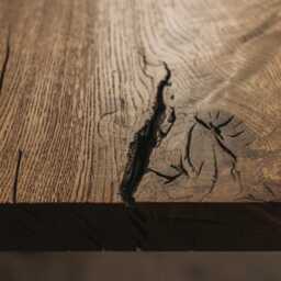 Live Edge Oak Dining Table, Custom Solid Wood With Metal Legs - thumbnail 3