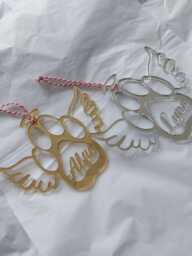 Personalised Memorial Dog Paw Bauble, Angel Wings, Halo, Over The Rainbow Bridge, Doggy Heaven, Christmas Decoration, Loving Pet Ornament - thumbnail 1