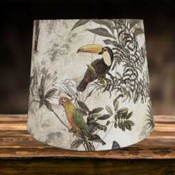 Jungle Bird Lampshade Ceiling Light Shade Tropical Parrot Toucan Leopard Monkey Print Themed Lampshades For Table Lamps Lights Decor - thumbnail 1