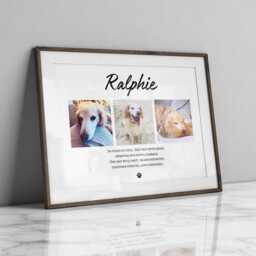 Personalised Dog Memorial Gift, Photo Collage Print For Loss Of Beloved Keepsake - thumbnail 2