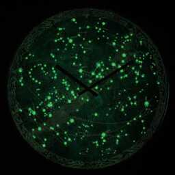 star Map Constellation Glass Wall Clock Celestial Night Sky With Glowing Effect - thumbnail 3