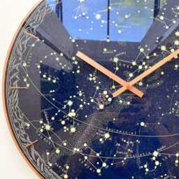 star Map Constellation Glass Wall Clock Celestial Night Sky With Glowing Effect - thumbnail 4