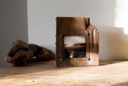 Surf Decor - Surf Photograph Photo Frame Reclaimed Wood Art Sea Groyne One Of A Kind - thumbnail 1