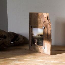 Surf Decor - Surf Photograph Photo Frame Reclaimed Wood Art Sea Groyne One Of A Kind - thumbnail 3