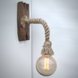 Aged Wood Ceiling Lamp With Edison Type Bulbs, Wooden Chandelier, Bulbs Fixture, Rustic Light, Original Lamp, Dark - thumbnail 4