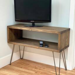 Hoa // Scandinavian Industrial Tv Media Unit With Hairpin Legs - thumbnail 3
