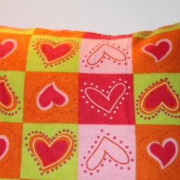 12x12 Valentine's Day Flannel Hearts Pillow - thumbnail 2