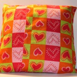 12x12 Valentine's Day Flannel Hearts Pillow - thumbnail 3