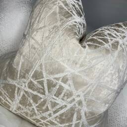 Neomi Luxury Cushion Cover, Pillow Throw Textured Cream Cover For Sofa Bed Or Throw. Designer Fabric/Made in UK - thumbnail 2