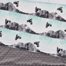 Motocross Baby Blanket-Dirt Bike Personalized Minky Blanket-Motorcross Blanket-Motocycle Boy Girl Blanket Nursery - thumbnail 3