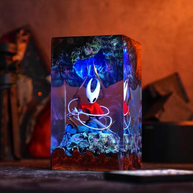 Silksong Hornet Epoxy Night Light, Hollow Knight Silksong Figure, Gamer Gift, Gaming Room Decor, Pc Desk Lamp, New Year Christmas Gift - image 1