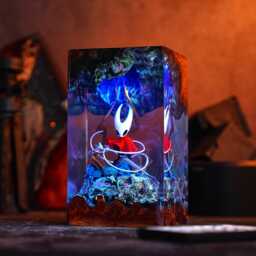 Silksong Hornet Epoxy Night Light, Hollow Knight Silksong Figure, Gamer Gift, Gaming Room Decor, Pc Desk Lamp, New Year Christmas Gift - thumbnail 1