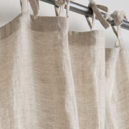 Linen Curtain -Linen Drape-Washed Panel - Drape With Ties-Window Treatments-Linen Panel-Width 55''(140cm X Custom Length - thumbnail 3