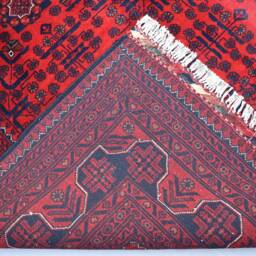 Vintage Style Red Persian Rug 6x8 Ft - Geometric Handmade Wool Carpet - thumbnail 4