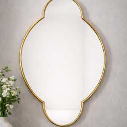 Moroccan Brass Oval Mirror - Handcrafted Wall Accent Multiples Sizes - thumbnail 2