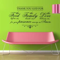 Inspirational Wall Art Thank You God Vinyl Decal