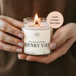 Henry Viii Candle, Gift For History Lovers, Luxury Soy Wax - thumbnail 2