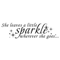 She Leaves A Little Sparkle Wherever Goes Quote Wall Decal- Girls Decals Nursery Decal Bedroom Home Decor - 128 - thumbnail 3