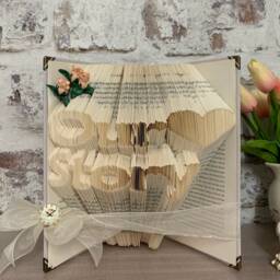 It's A Love Story, Wedding Gift, Folded Book Art - thumbnail 4