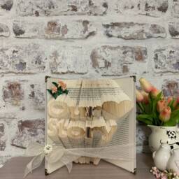It's A Love Story, Wedding Gift, Folded Book Art - thumbnail 3