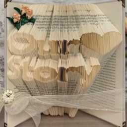 It's A Love Story, Wedding Gift, Folded Book Art - thumbnail 1