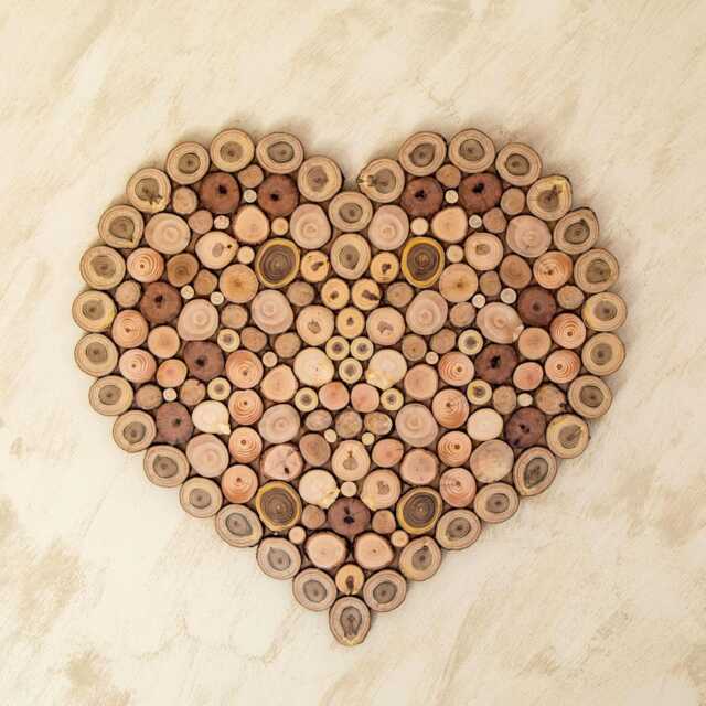 Personalized Wooden Heart Wall Sculpture Handcrafted Piece With A Distinctive Character - image 1