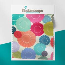 Colourful Fan Roller Blind, Abstract Floral Made To Measure, Bright Patterned Blackout Blind - thumbnail 2