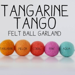 Felt Ball Garland - Wool Nursery Decor Pom Pom Baby Room Tropical Shower Dec - thumbnail 2