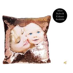 Custom Sequin Photo Cushion, Personalised Cushion Cover 40x40, Covers Uk, Sequin Cushion - thumbnail 2
