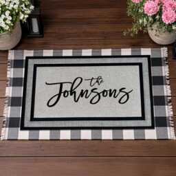 Personalized Doormat - Washable Outdoor Welcome Mat, Uv Printed Polyester Fibers - thumbnail 4